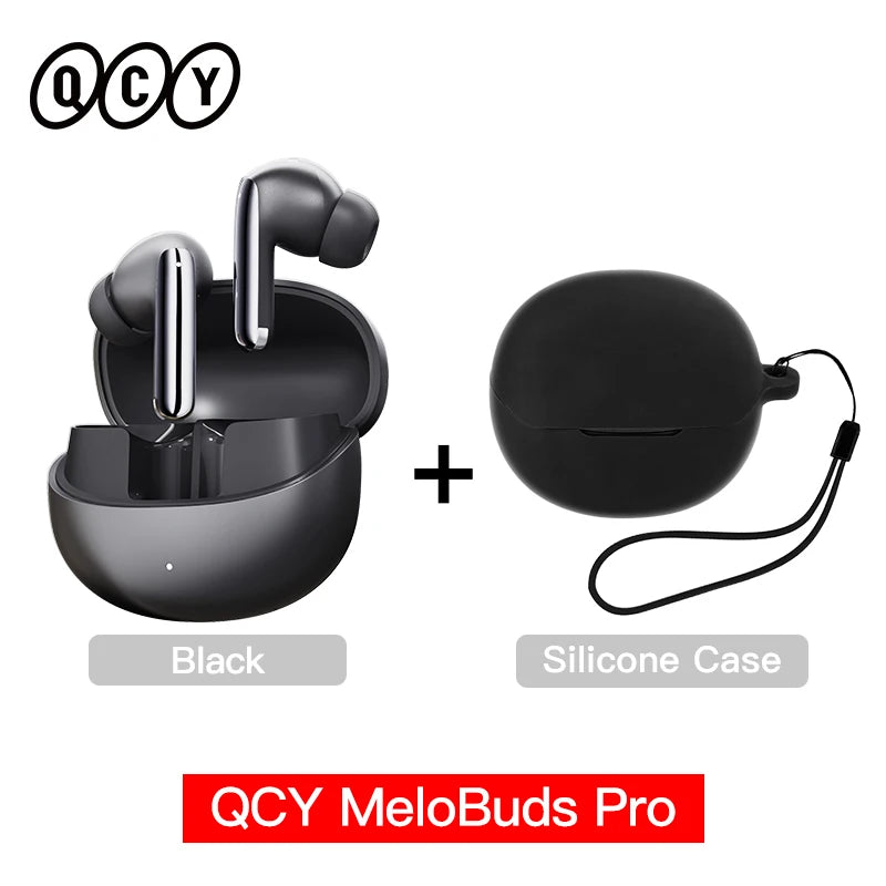 QCY MeloBuds Pro ANC Bluetooth 5.3 Earphones Wireless 46dB Hybrid ANC Hi-Res LDAC Earbuds 6 Mic Headphones 34H In-Ear Detection