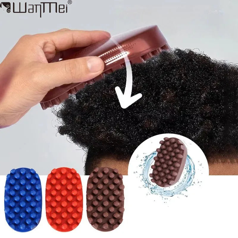 4 Colors Silicone Magic Twist Hair Brush Mini Portable Easy Rinse Durable Unisex For Curly Hair Household Salon Hair‑Dressing Supply