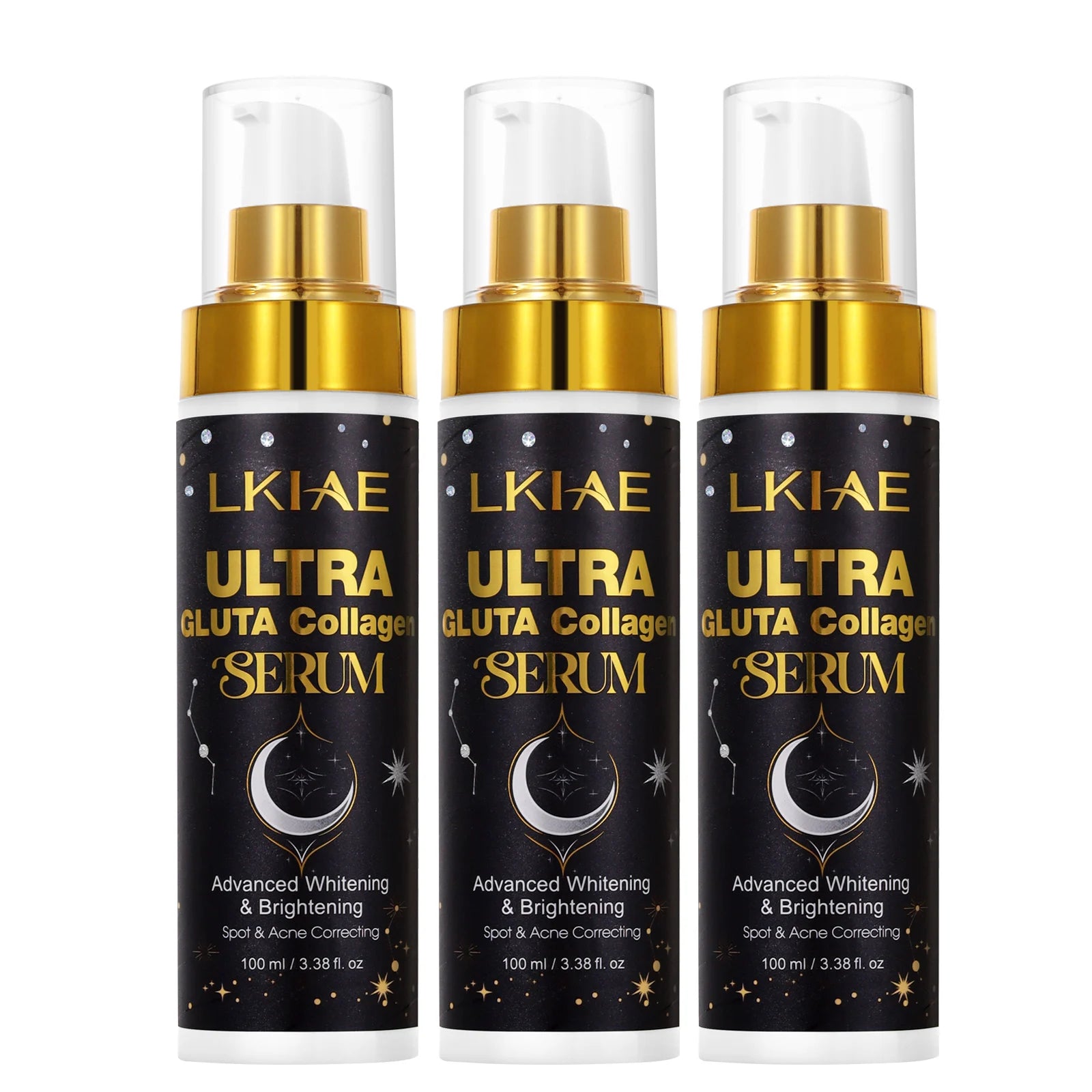 LKIAE Ultra Glutathione Collagen Whitening Serum, Moisturizing, With Licorice, Anti Acne, Dark Spots Essence for Face and Body