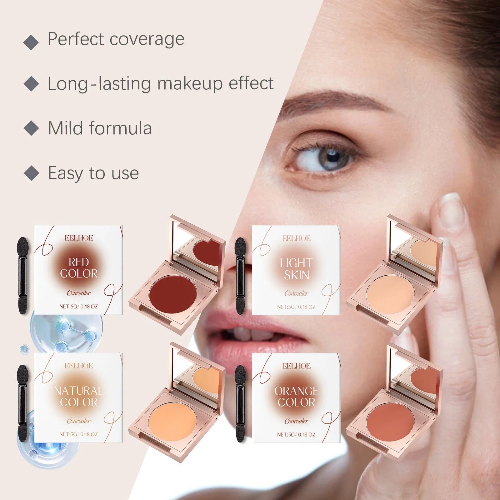 High-Pigment Full Coverage Cream Highlighting Contouring for Dark Circles Tattoos Acne Waterproof Long-Lasting Matte Finish New