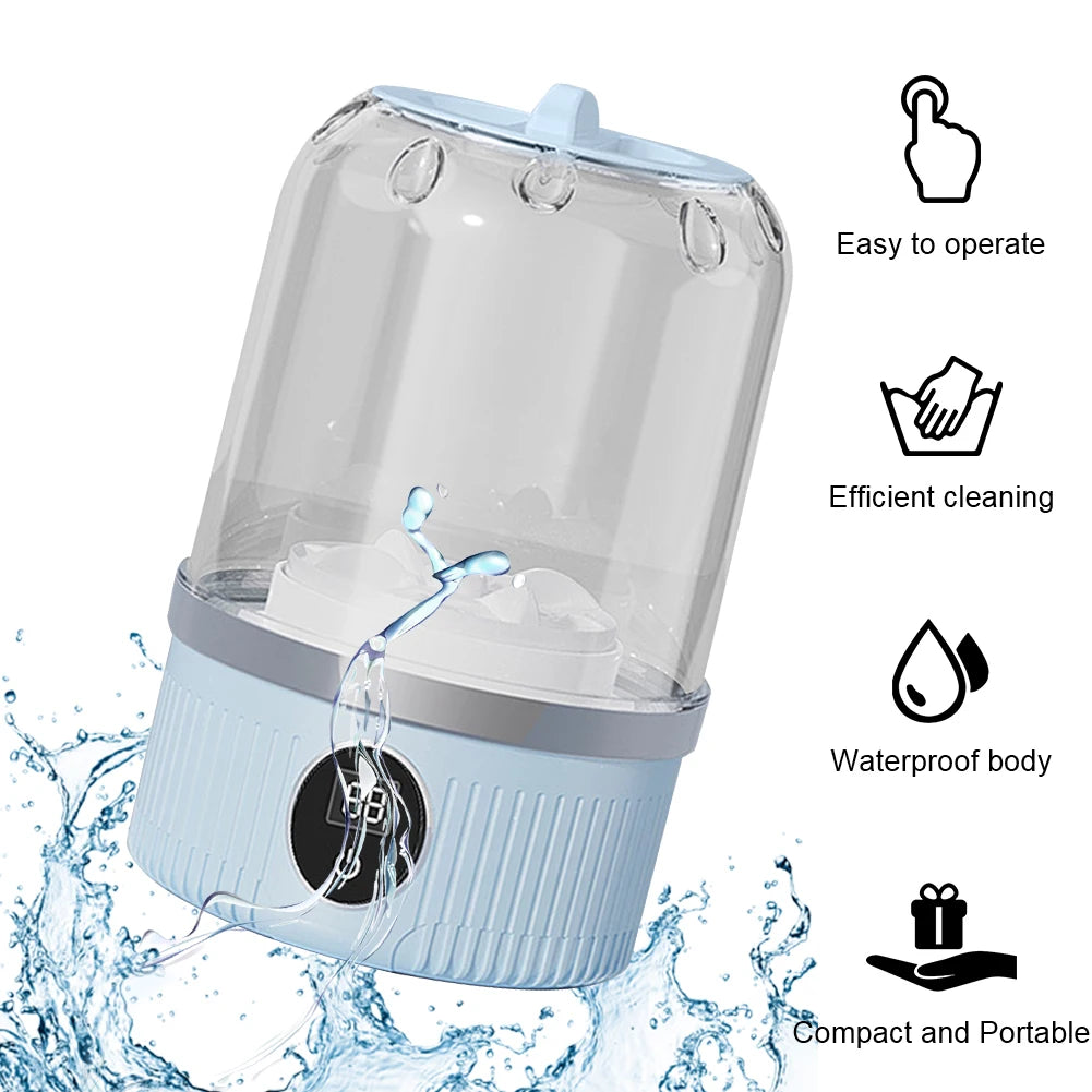 Cordless Small Washing Machine with Laundry Cup Automatic Laundry Cup Mini Special Washer for Travel Home and Dormitory
