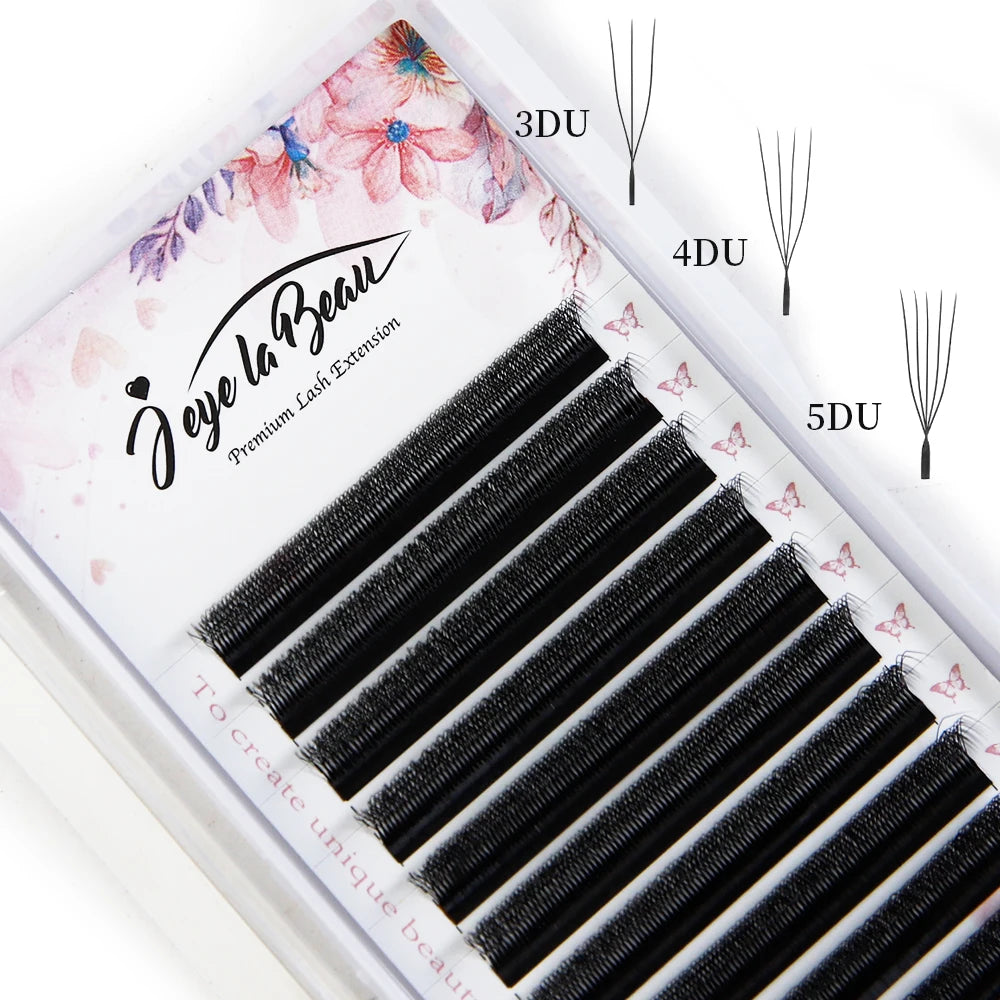 Goddess U Shaped YY 3D 4D 5D Eyelashes Extension Handmade Premium Soft Premade Fan U Lashes Beauty Makeup W Bloom Lashes