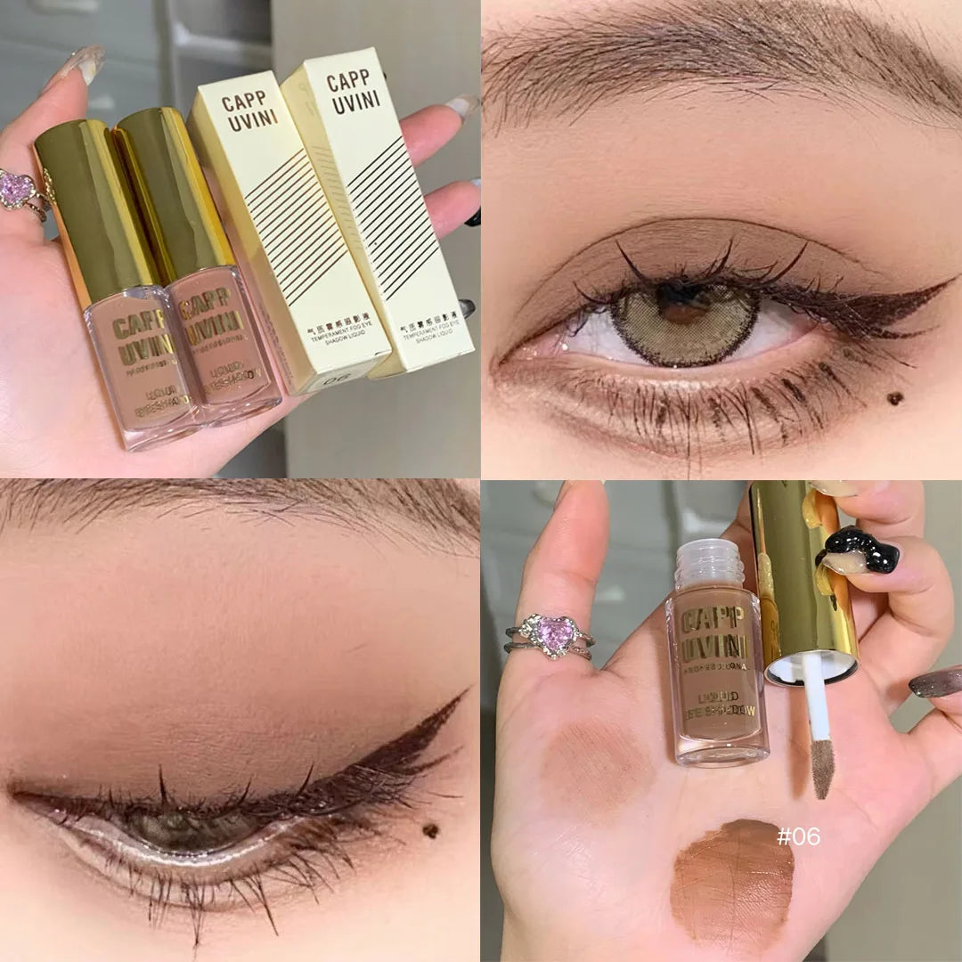 1Pc Nude Matte Liquid Eye Shadow Cream Longlasting Shiny Eyeshadow Shimmer Sequins Glitter Blush Makeup Pallette Comestics