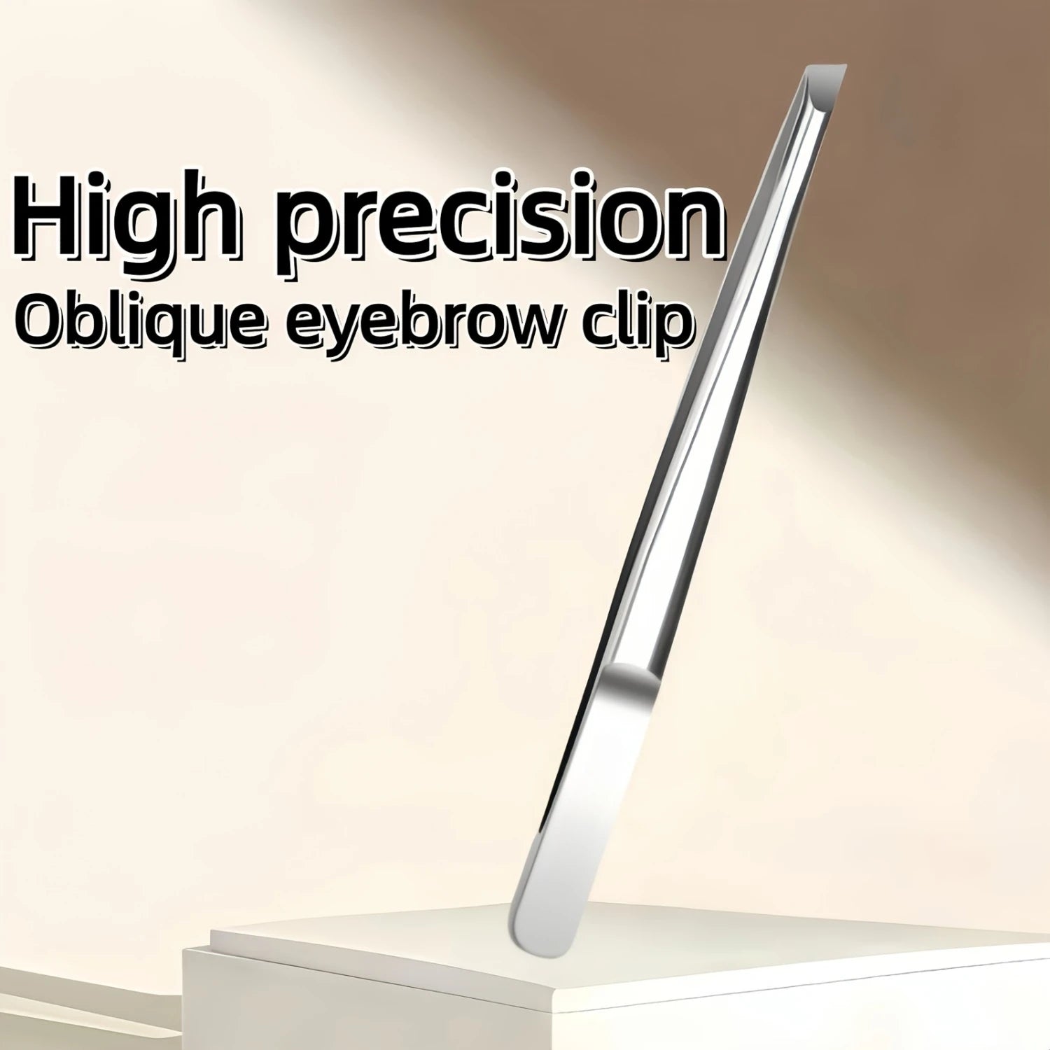 Stainless Steel Precision Tweezers Multi Functional Slant Tip Tool for Eyebrow Beard Facial Hair Removal Unisex Daily Grooming Accessory