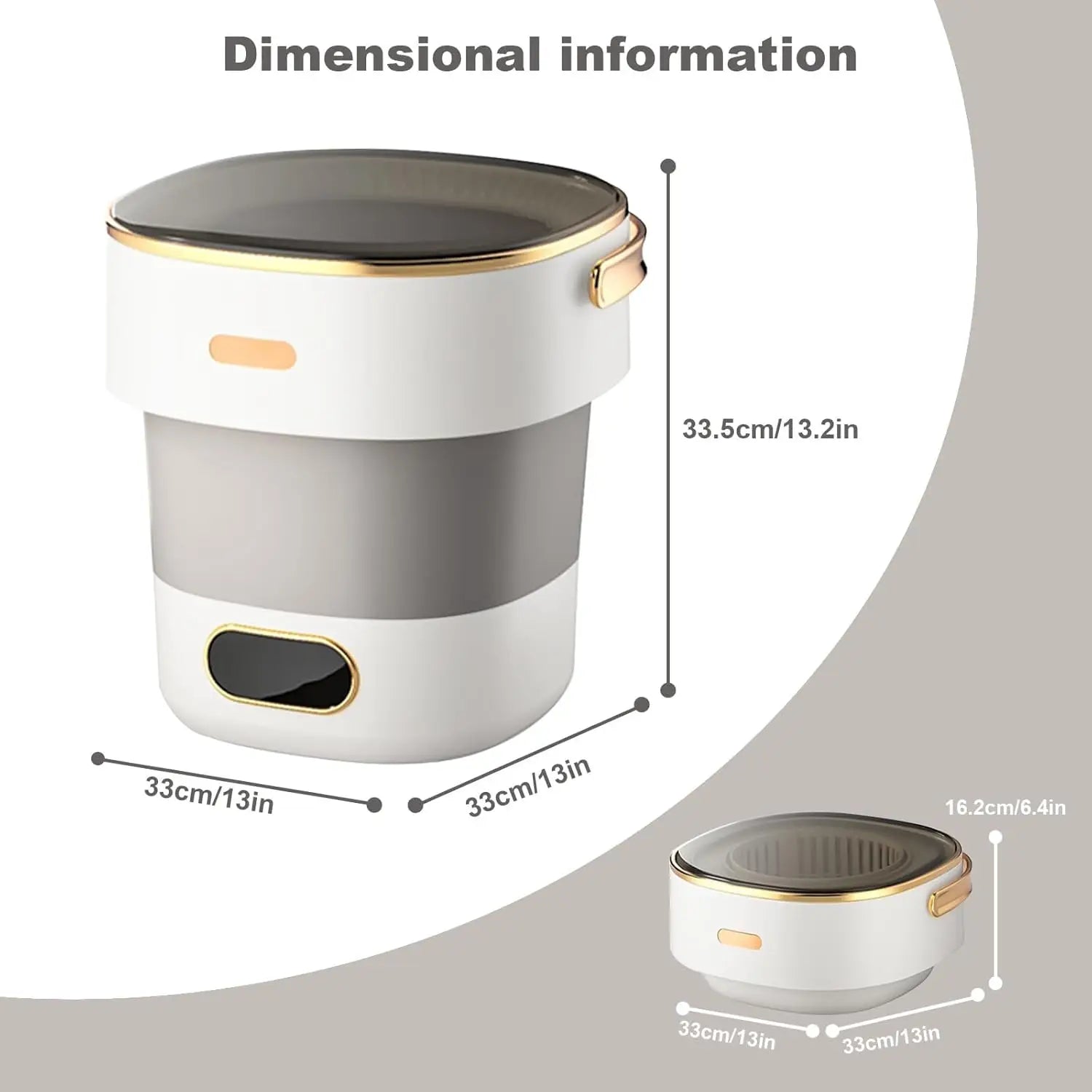 13L Portable Washing Machine for Underwear & Socks, Foldable Mini Washer with 3 Wash Modes and Spin Dryer, for RV and Travel