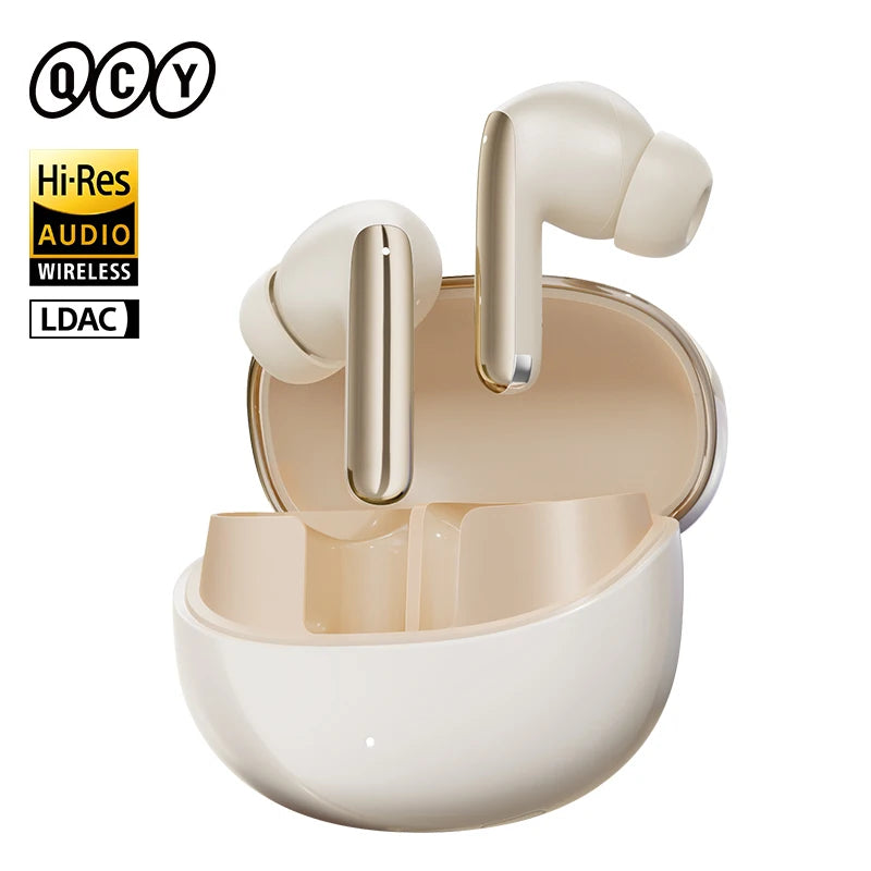 QCY MeloBuds Pro ANC Bluetooth 5.3 Earphones Wireless 46dB Hybrid ANC Hi-Res LDAC Earbuds 6 Mic Headphones 34H In-Ear Detection