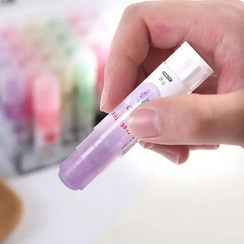 4 Pcs Cute Colorful Style Glue Stick High Viscosity Glutstick Solid Glue Paper Sticker Stationery Office Supplies