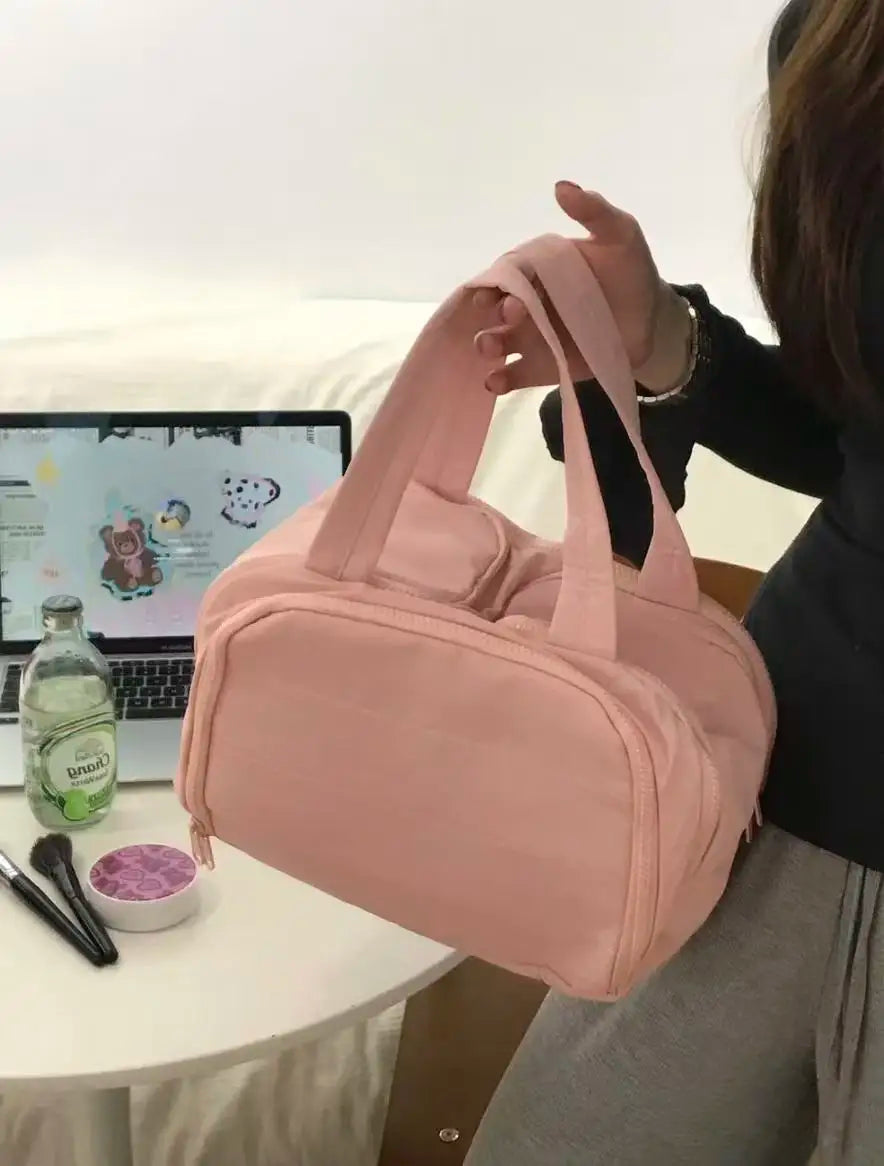 Multi opening makeup bag, suitable for commuting, travel, and home, suitable for makeup and grooming storage