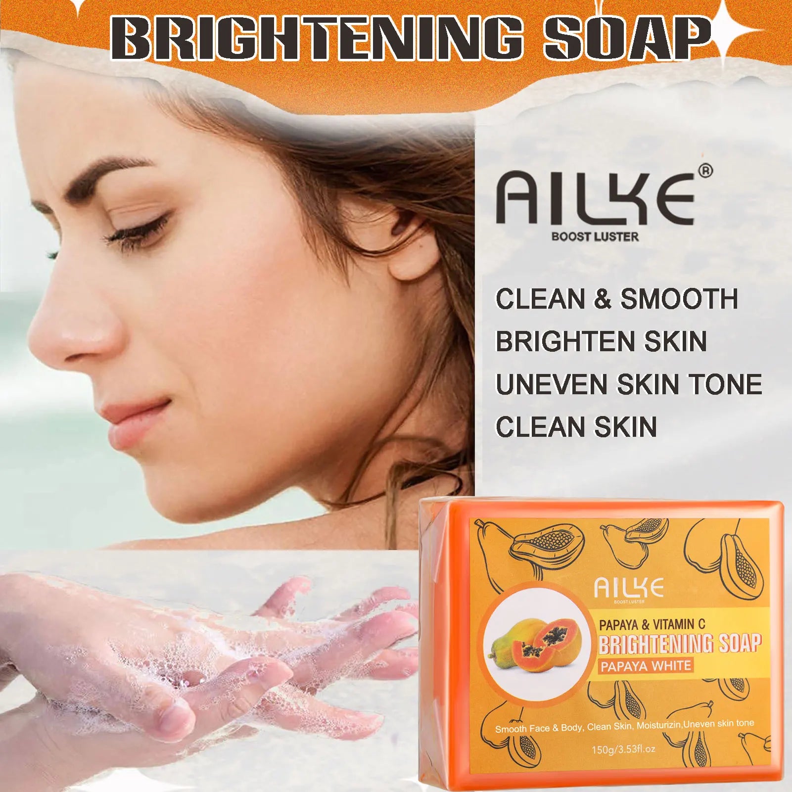 AILKE Double Glutathione Whitening Skin Care Set, Lightening, Remove Dark Spots, Skin Radiant, Moisturizing, Hydrating, Smooth