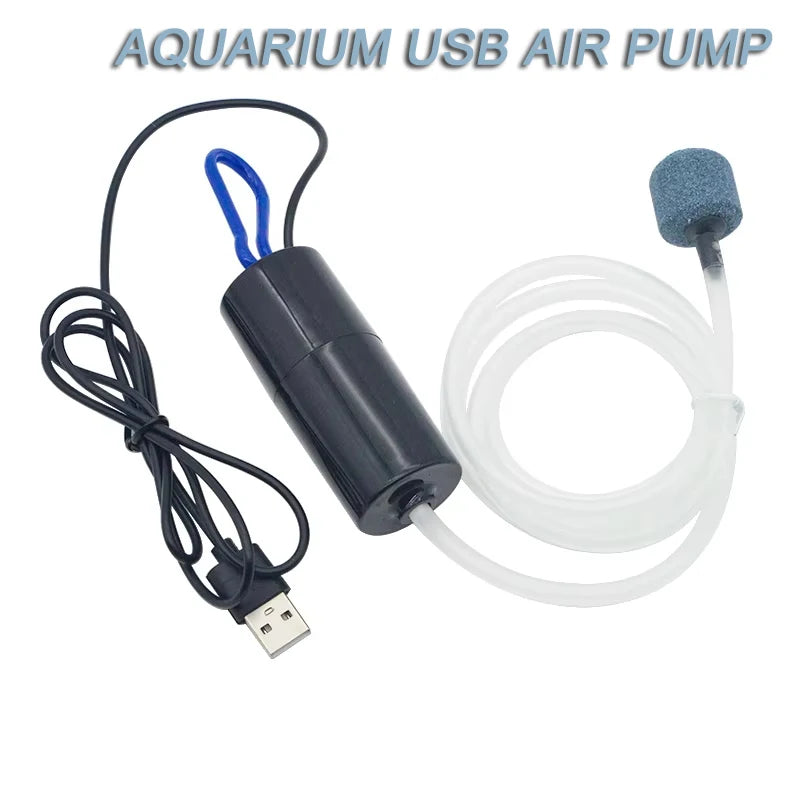 Aquarium USB Air Pump Fish Tank Silent Air Compressor Aquarium Portable Mini Oxygenator Oxygen Aerator Aquarium Accessories 5v