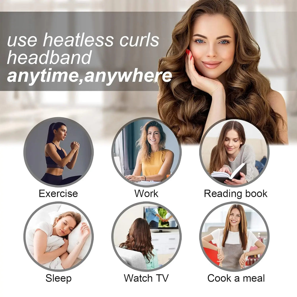 No Heat Foam Sleeping Curling Iron Big Wave Lazy Curl Styler for DIY Hair Dressing Tool - Efficient Hair Wave Styling