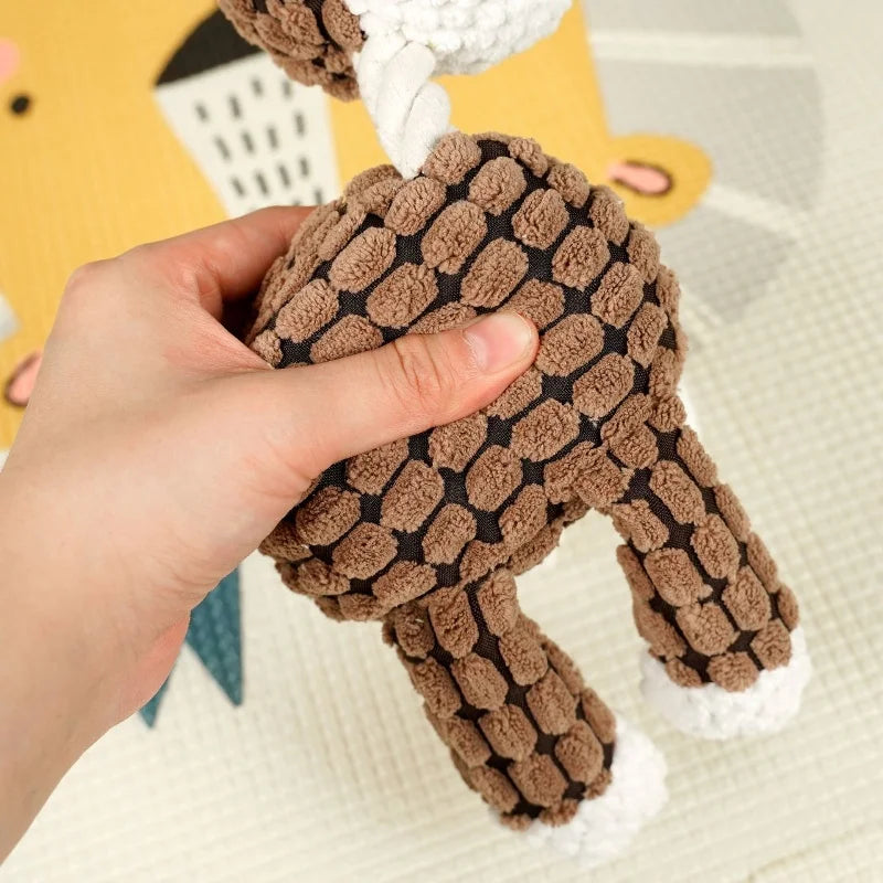 Dog Toys Puppy Squeaker Squeaky Plush Bone Dog Toy - Fun Chew Toy for Teething Pets Molar Training Accessory for Canine Playtime
