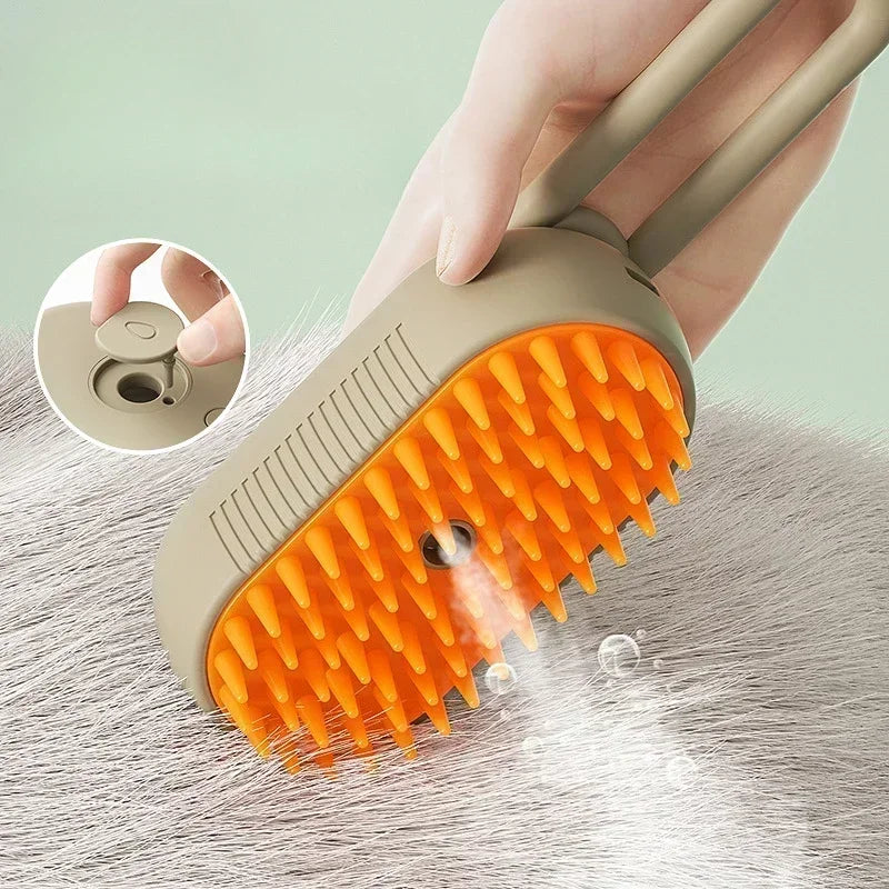 Cat Dog Electric Spray Massage Soothing Comb Single Button Spray Anti Loose Hair Comb Bathing Deshedding Brush Design Efficient