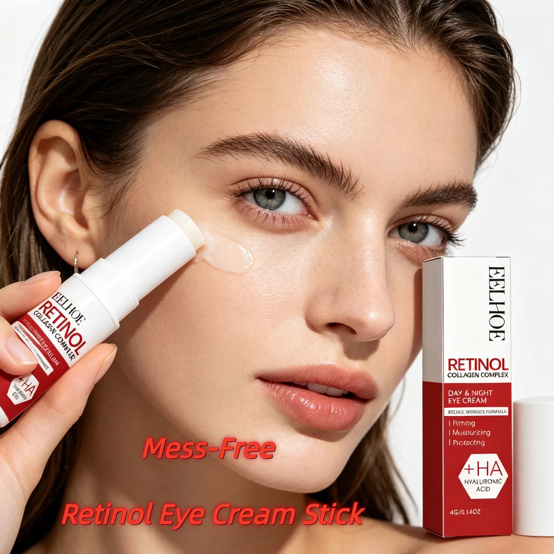 Mess-Free Retinol Eye Cream Stick-Retinol For Wrinkle Smoothing,Multi-Use Balm for Facial Fine Lines&Perfect Overnight Age-Defying Balm