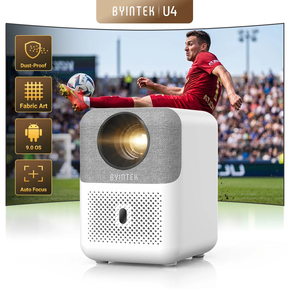 BYINTEK LOVE U4 Smart Mini Home Theater Projector 4K 1080P Video Android WIFI for Smartphone Cinema