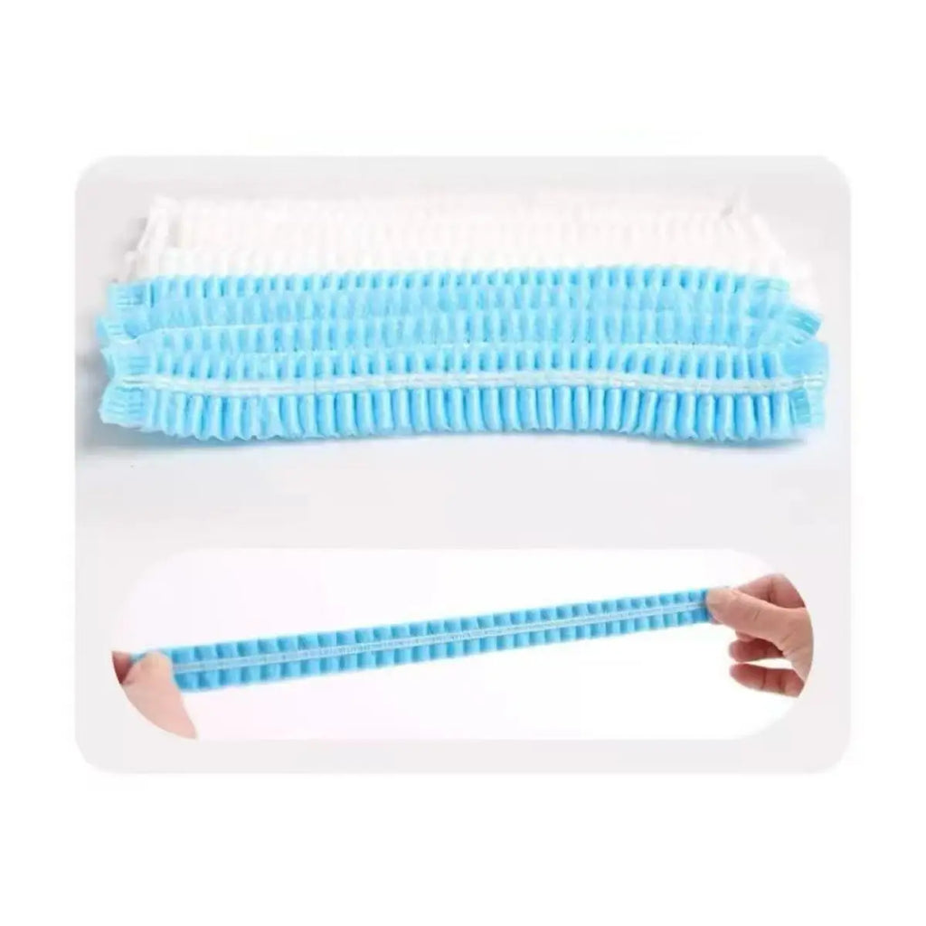 100 PCS Disposable Microblading Non Woven Fabric Makeup Hair Net Cap Sterile Hat Chef Catering Dust Strip Bathroom Supplies