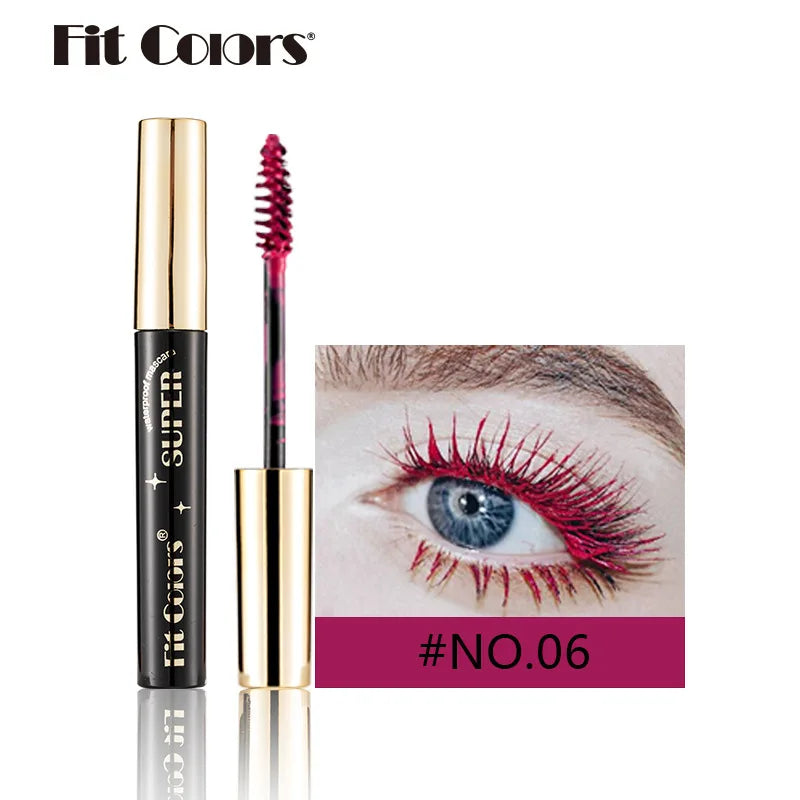 5D Silk Fiber Mascara Lash Color Mascara Waterproof 14 Colors 3D Mascara Eyelash Extension Thick Lengthening Eye Lashes Cosmetic