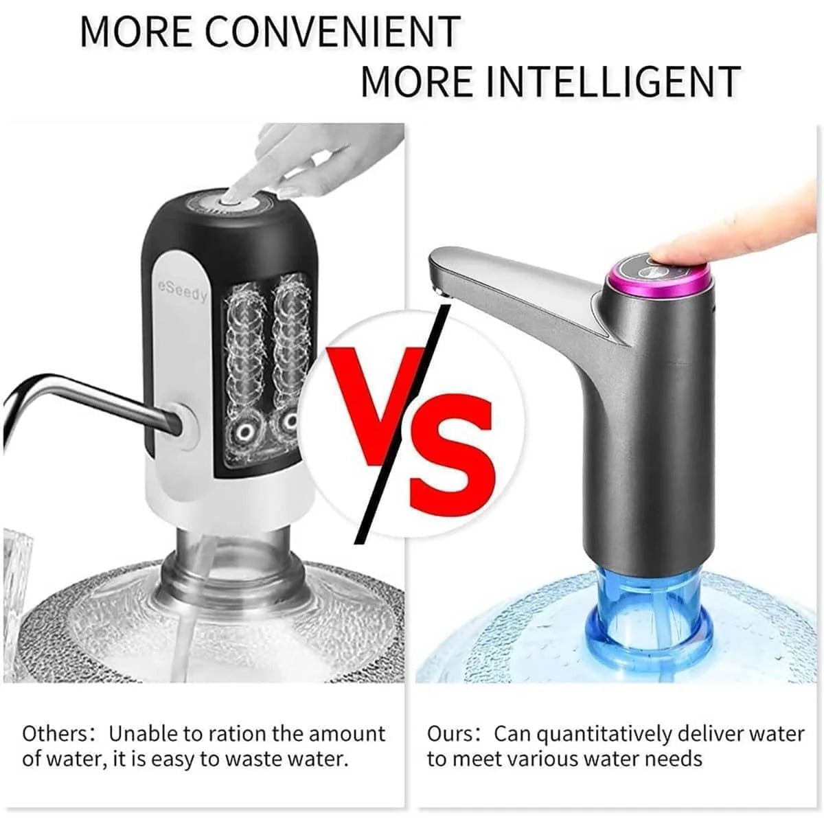 5 Gallon Water Dispenser: USB Rechargeable Kettle Pump-Portable, Automatic And Electric-For Home, Office And Outdoor Use.