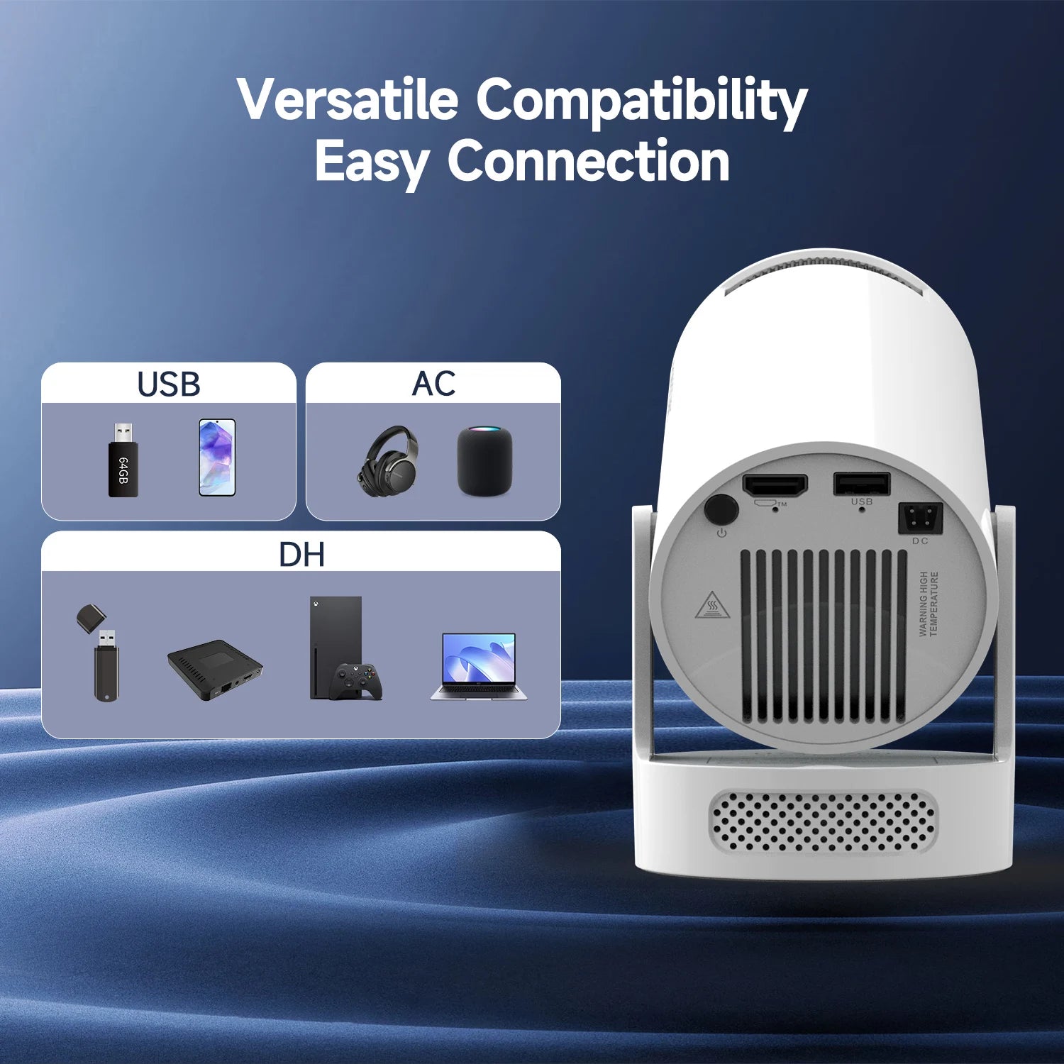 Magcubic HY300Pro+ Voice Control Projector 8K Android 14 Beam 8000 Lumens Wifi6 BT5.4 Cinema Outdoor portable add Airmouse