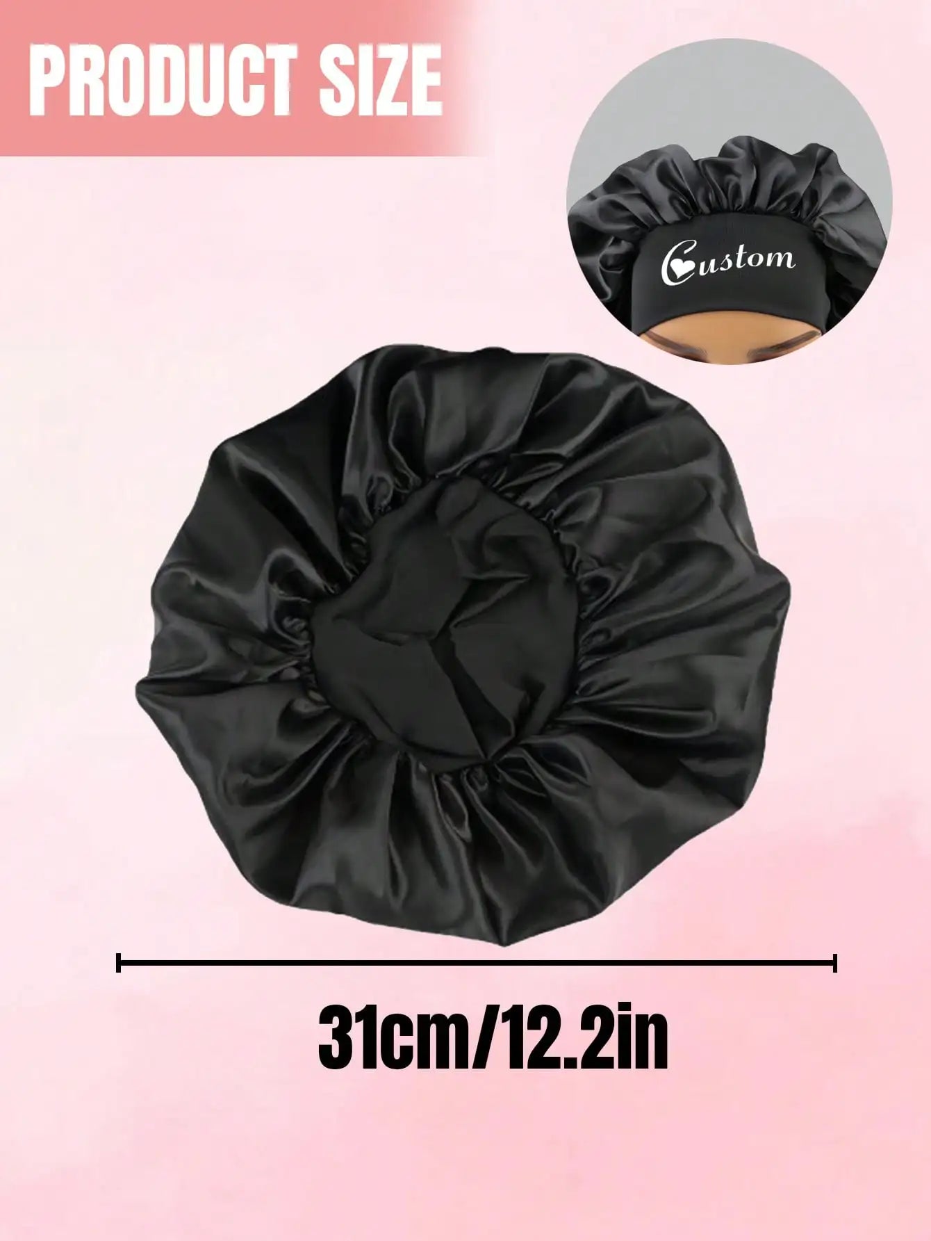 Custom Name Silk Bonnet For Sleeping, Personalized Satin Hair Bonnet For Curly Hair, Customizable Sleep Cap, Large Silk Bonnet For Hair Protection, Customized Gift For Bridesmaids And Bridal Party