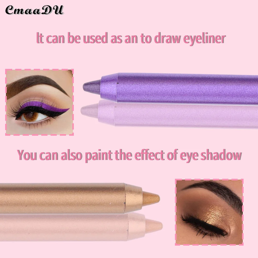 Waterproof Eyeliner Pencil Set A Combination of Multiple Colors Creates The Perfect eye Makeup Shimmering Multi-Color Eyeshadow