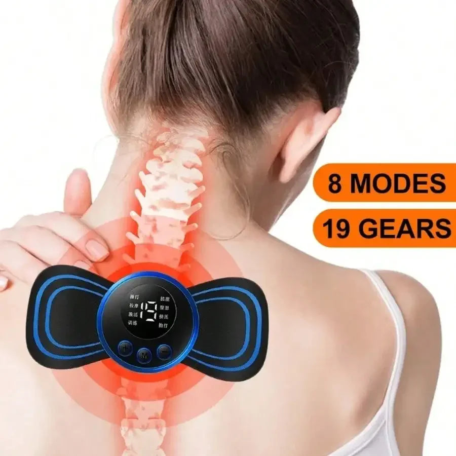 Electric Neck Massager Muscle Massage Stimulator Low Frequency Instrument Back Cervical Calf Patches Joints Relief Body