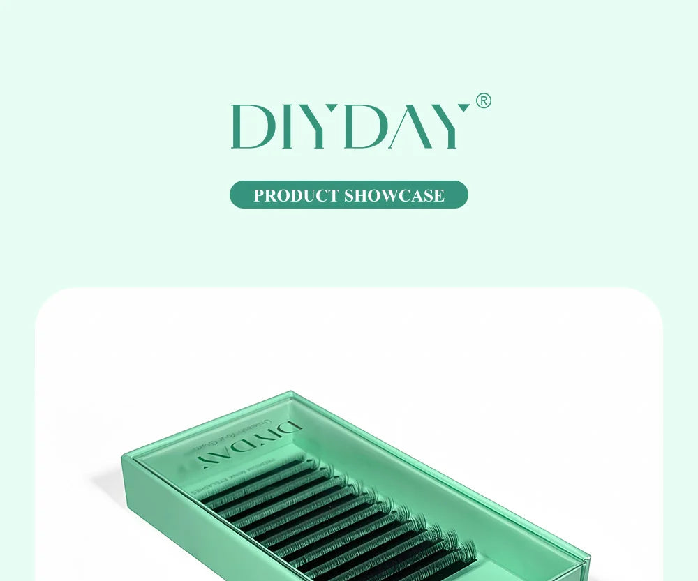 DIYDAY U-shaped 6D Eyelash Extension U-6D W Shape Bloom Dense Faux Lashes U-3D U-4D U-5D Natural Wispy False Mink Eyelashes