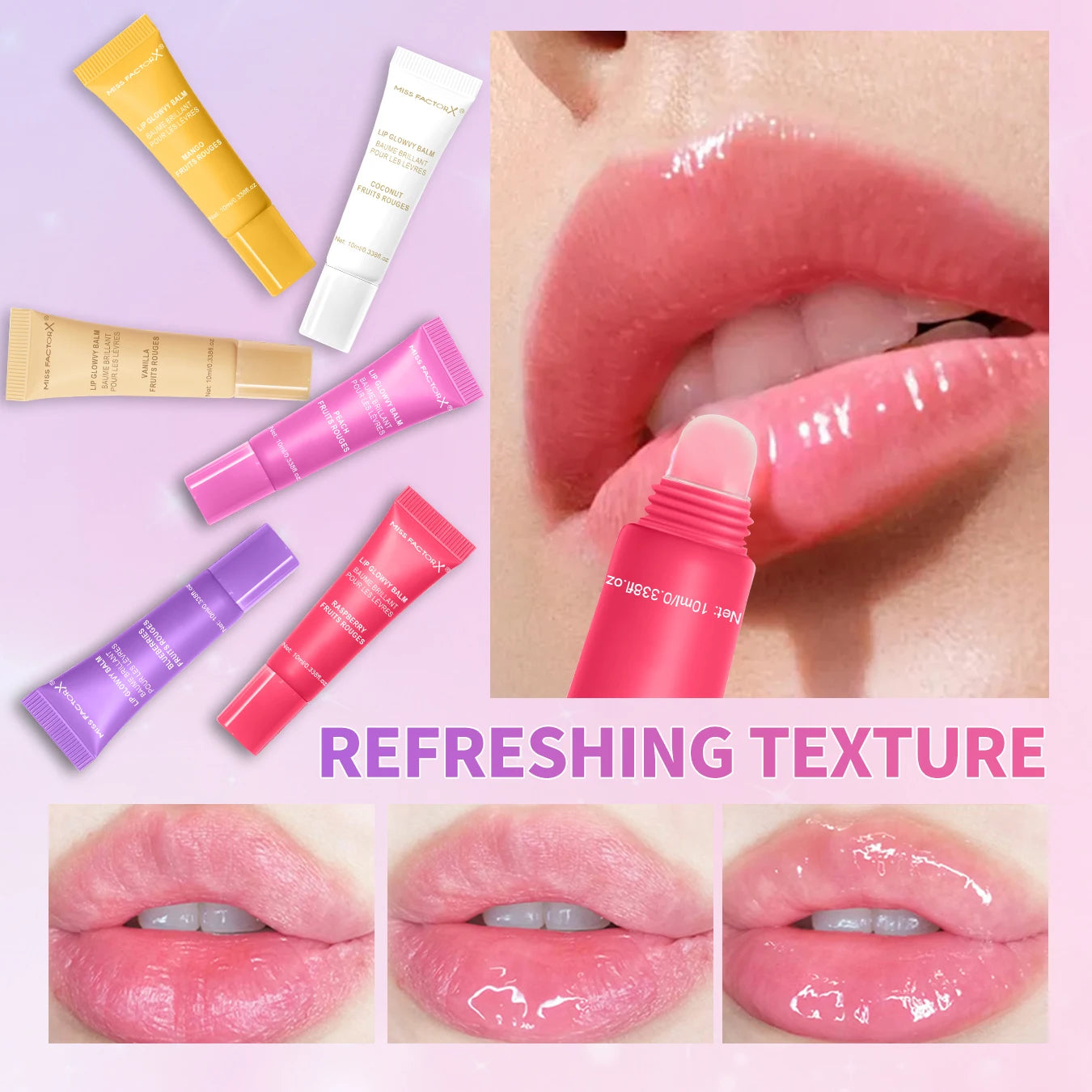 24pcs/box Jelly Lip Gloss - Moisturizing Lip Oil, Cream Texture, Liquid Form, Women's Unique Gift