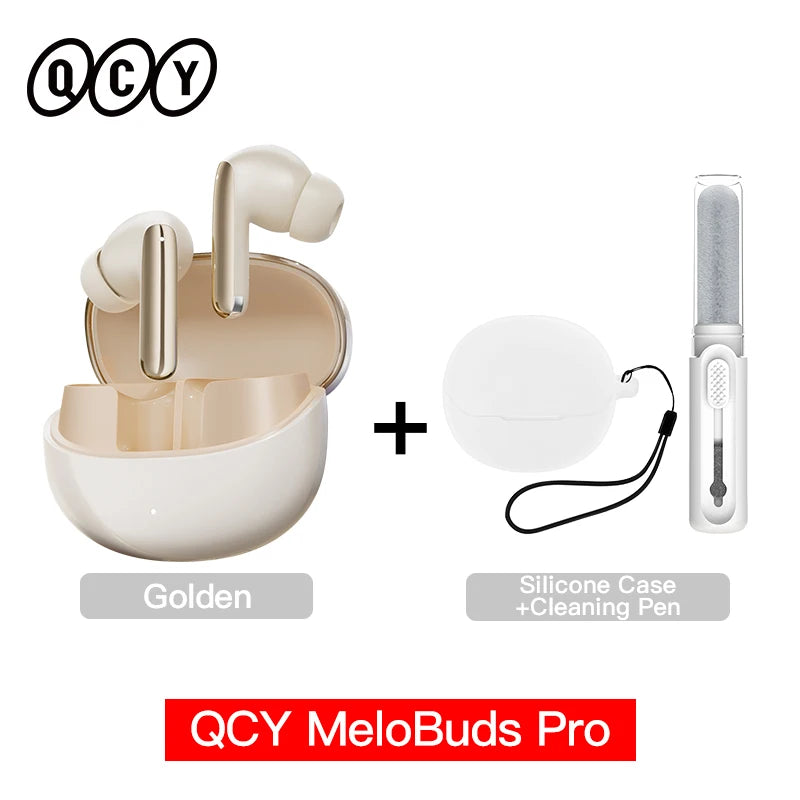 QCY MeloBuds Pro ANC Bluetooth 5.3 Earphones Wireless 46dB Hybrid ANC Hi-Res LDAC Earbuds 6 Mic Headphones 34H In-Ear Detection
