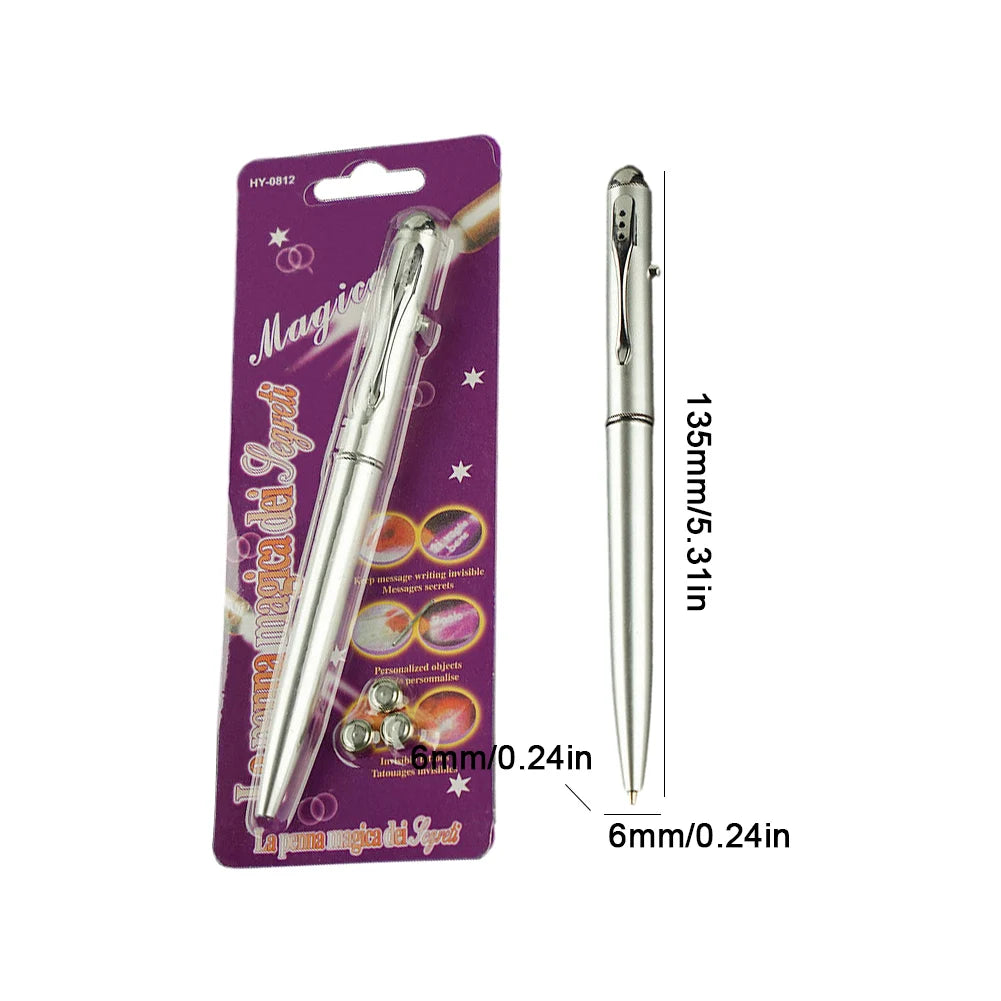 Invisible Ink Pen Anti-Counterfeit Secret Marker Pen With UV Light LED Disappearing Ink Markers for Kids Birthday Student Gifts