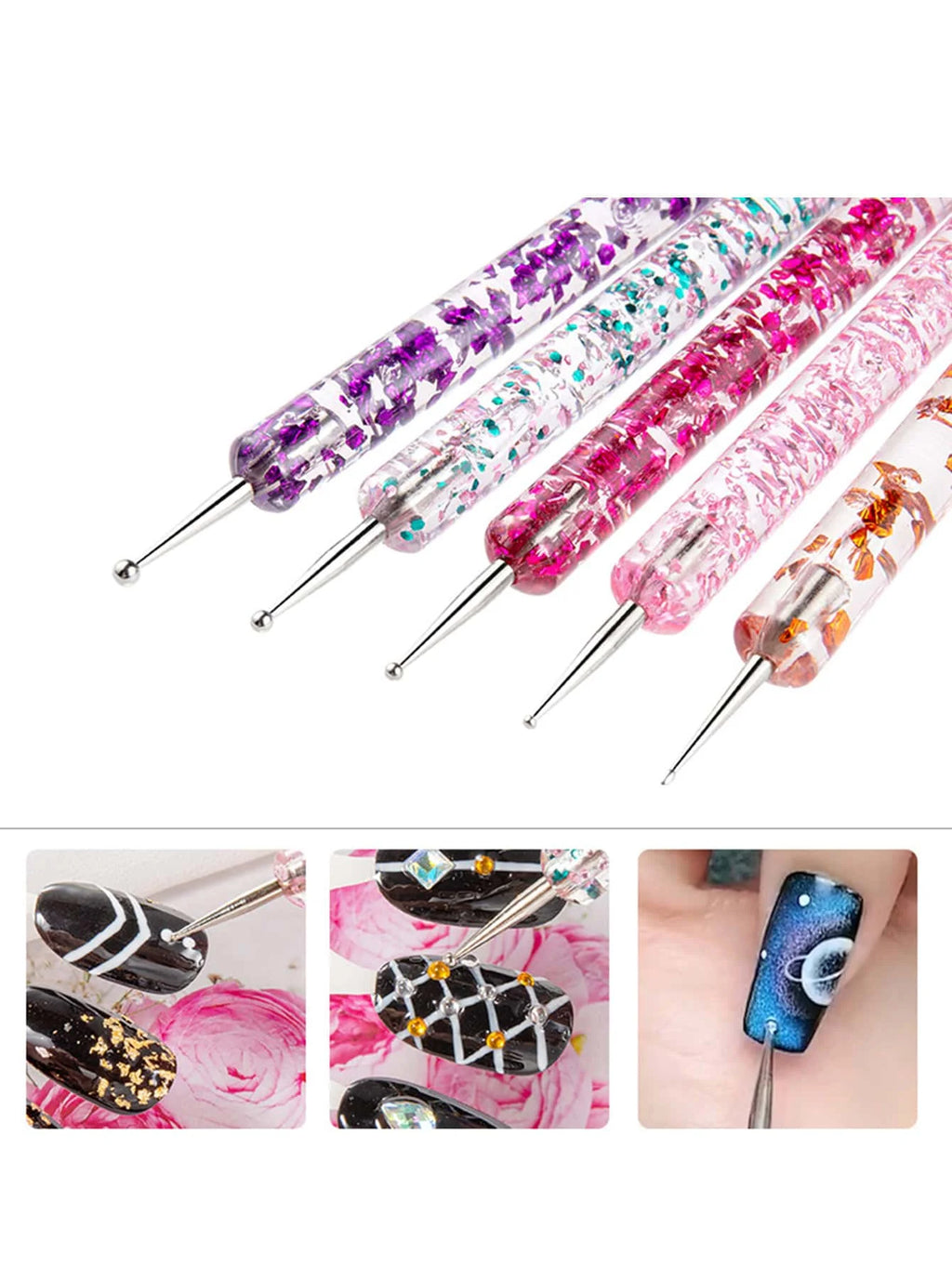 20Pcs Black Nail Art Brush Set Nail Gel Polish Painting Brush Drawing Pen Uv Gel Polish Nail Liner Brush And Nail Dotting Pen For Gel Polish Diy Manicure Salon At Home