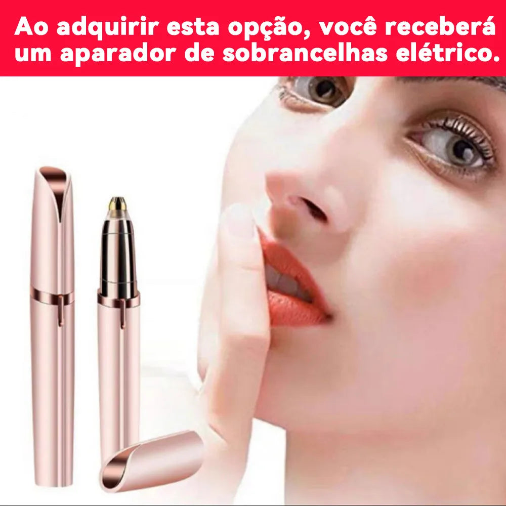 Kit 2 Em 1 Lápis Sobrancelha E Depilador Recarregável Sem Fio Preciso Para Maquiagem Profissional