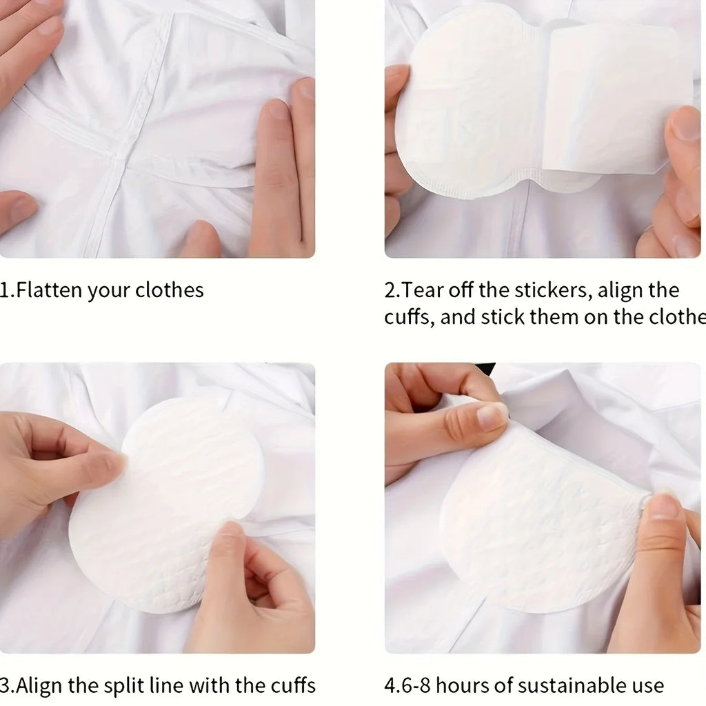 20/30/50/70/100PCS Underarm Sweat Pads, Washable Deodorant Shields, Sweat Absorbing Guards, Long-Lasting Fresh, Unisex Travel
