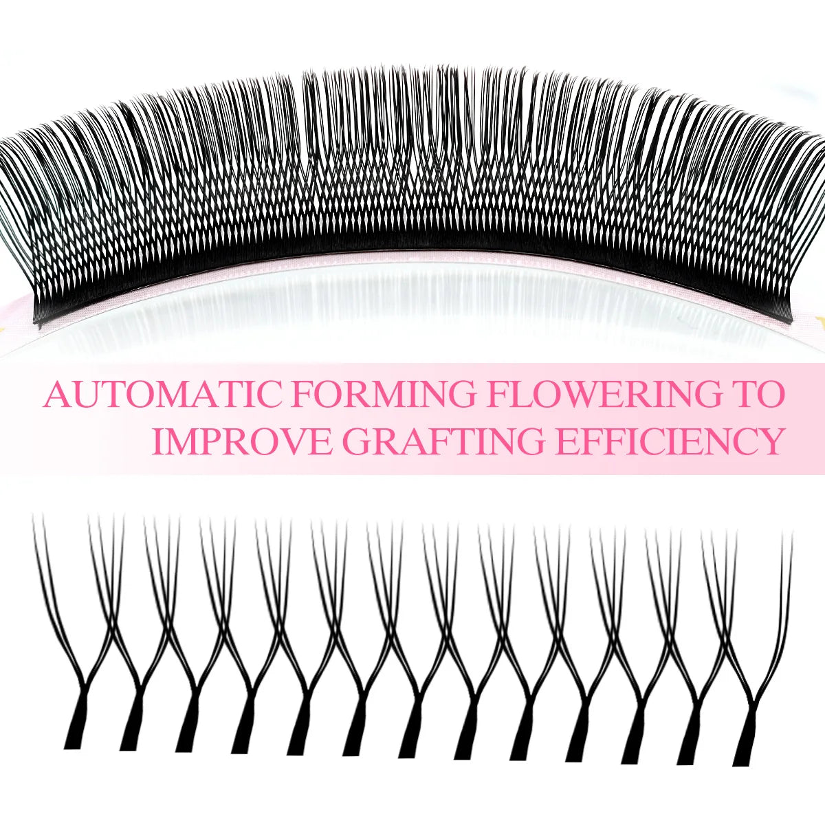 ARISON U-shape YY Lashes Double Tips Eyelash Extension 2D-Y Premade Volume Fans False Eyelashes Ultra Soft Featherlight Mink Las