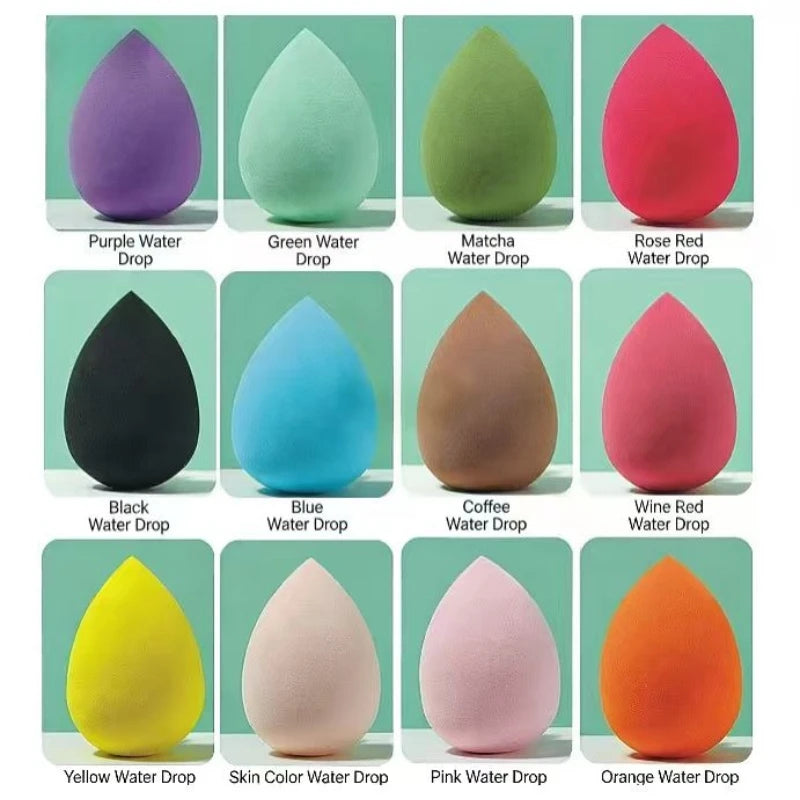 12piece makeup sponge set, suitable for liquid BB cream powder application, makeup egg dry wet dual-use powder puff