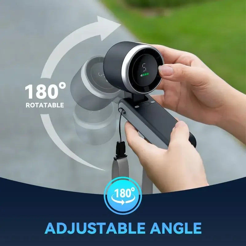 3-in-1 Fan, 5-speed, 3600mAh Rechargeable Lithium Battery, USB Charging, Travel Mini Fan