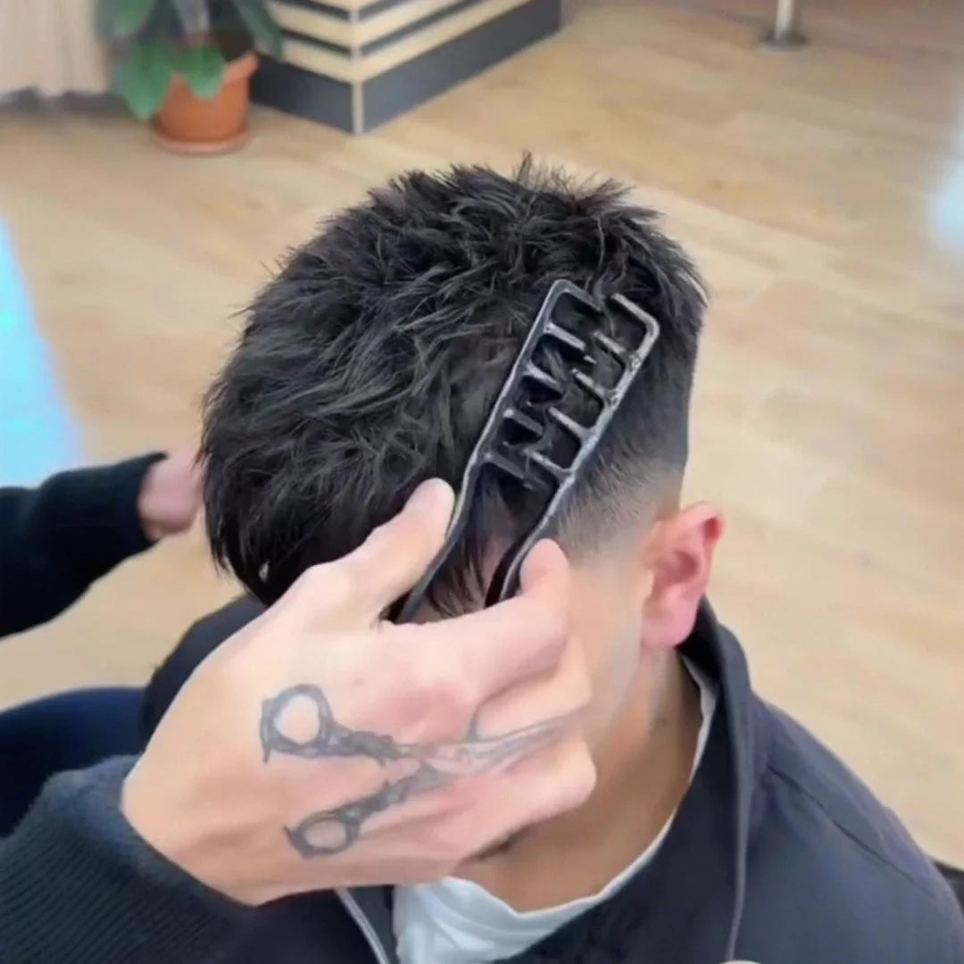 Men's Styling Comb Set, Plastic Material, Portable Small Easy Storage, Hair Grip Define Volume, Travel Office Dorm Use