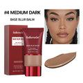 5 Colors Matte Liquid Foundation Base Sweat Resistant Smooth Cover Blemish Pores Natural Matte Finish Lightweight Face Makeup Cosmetic Base
