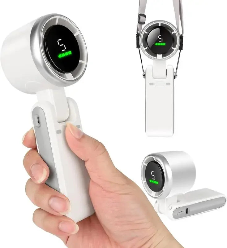 3-in-1 Fan, 5-speed, 3600mAh Rechargeable Lithium Battery, USB Charging, Travel Mini Fan