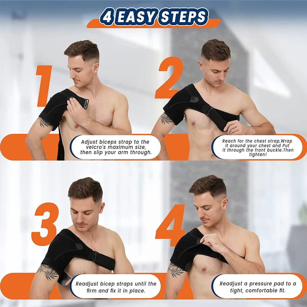 Shoulder Brace with Pressure Pad,Adjustable Shoulder Brace for Left and Right Shoulder Protect