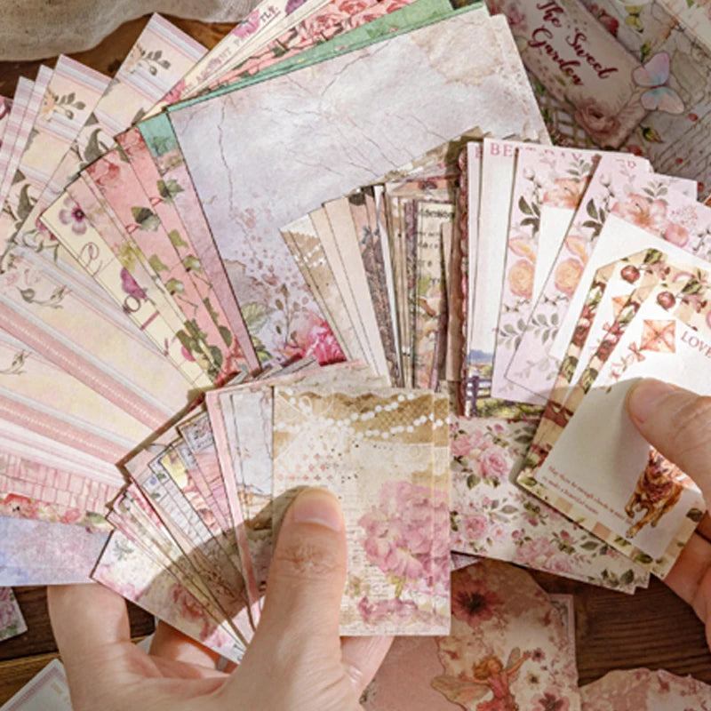 400pcs Garden Post Office Collection Light Paper Material Pack DIY Handbook Collage Journal Notebook Scrapbook Envelope