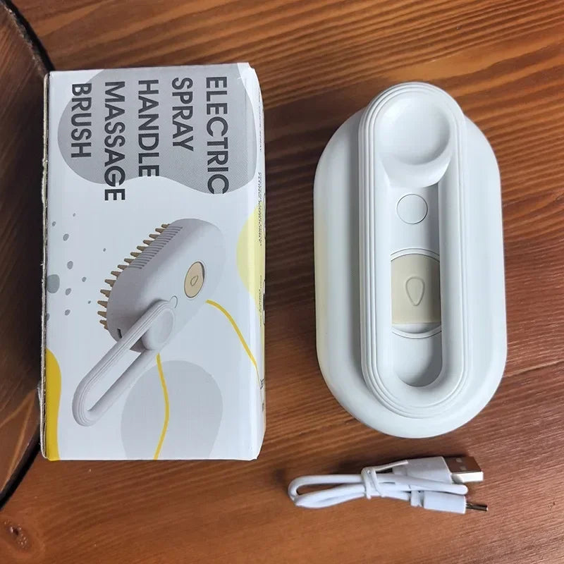 Cat Dog Electric Spray Massage Soothing Comb Single Button Spray Anti Loose Hair Comb Bathing Deshedding Brush Design Efficient