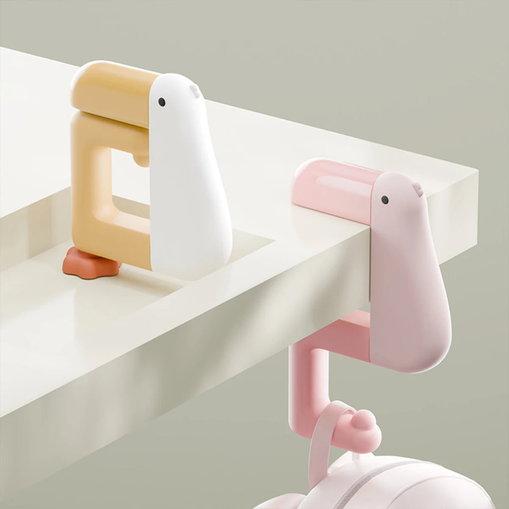 Portable Office Supplies Thinking Duck  Hook Hanging Decor Table Interesting Wallet Bag Hook Wall Hanger Bracket Handbag Non Pun