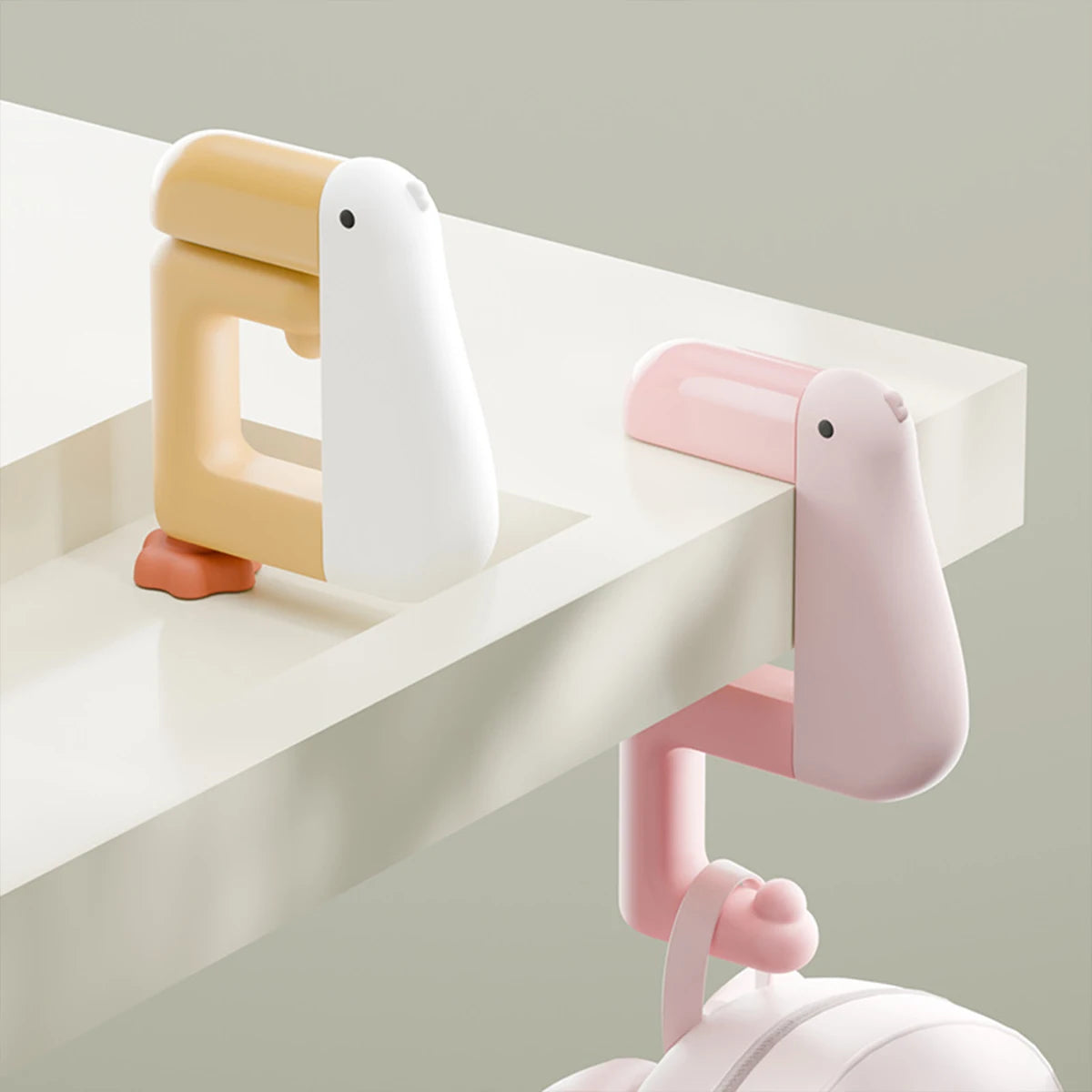 Portable Office Supplies Thinking Duck  Hook Hanging Decor Table Interesting Wallet Bag Hook Wall Hanger Bracket Handbag Non Pun