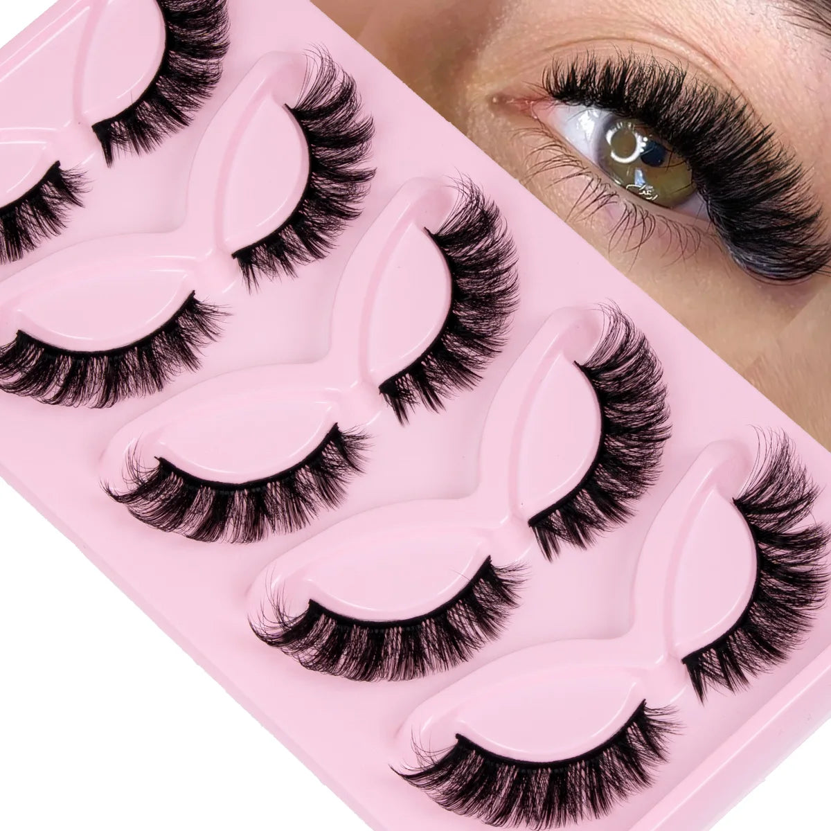 3D Mink Lashes Soft Wispy Natural long False Eyelashes Curly Volume Lashes Eyelash Extension