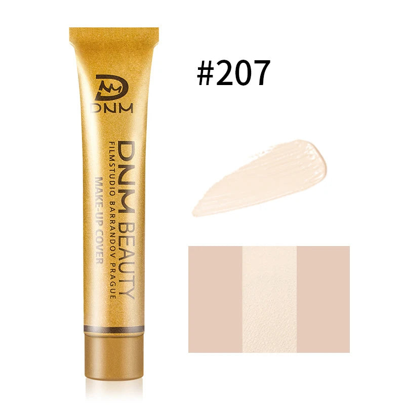 Gold Tube Full Coverage Concealer,Face High Coverage Foundation Cream For Dark Circles Tattoos Freckles Redness,Even Skin Tone
