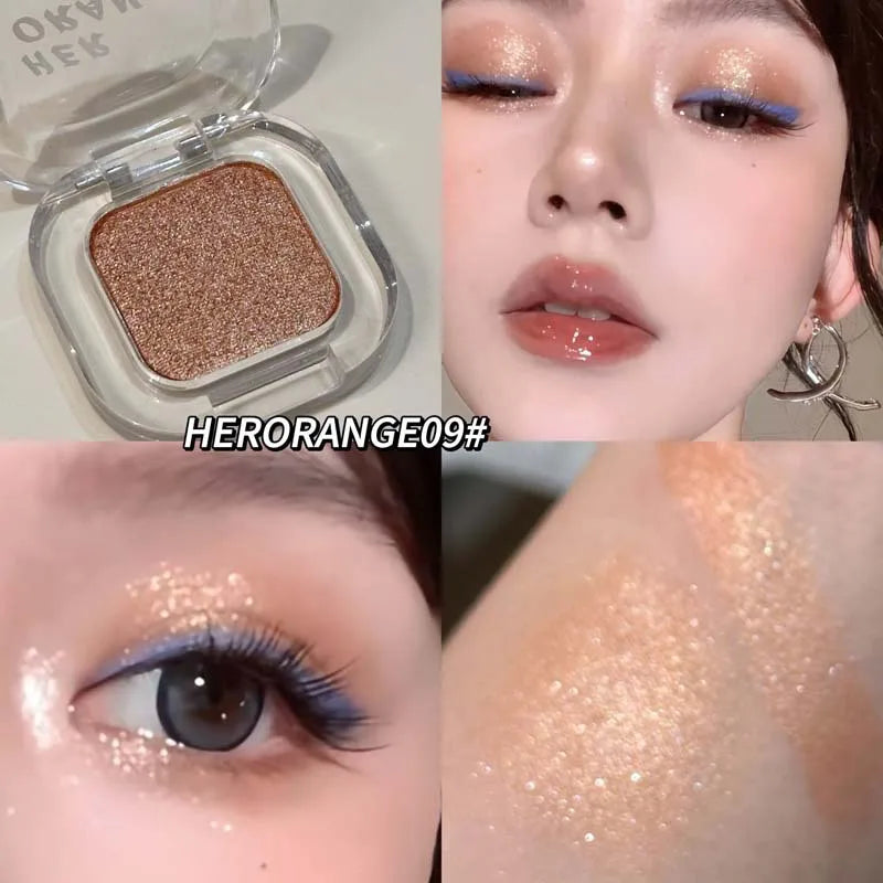 Mini Rose Brown Monochrome Eyeshadow Palette 9 Colors Glitter Pink Shadow Contouring Powder Pigment Eye Primer Beauty Makeup
