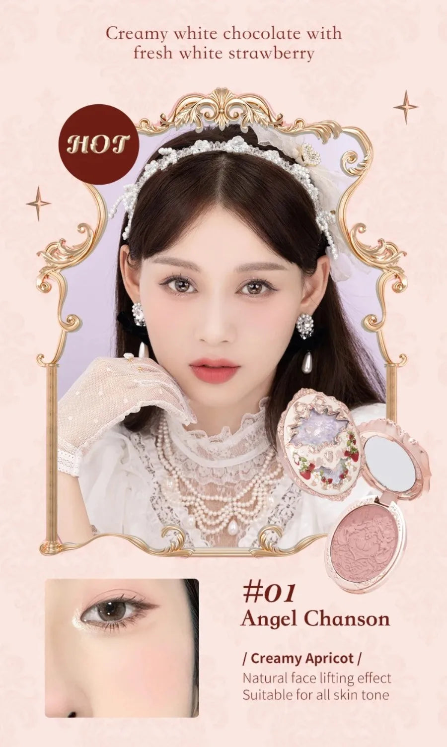 Flower Knows All In One Makeup Set Gift Box Garden Cushion Cream Foundation Matte Blush Long Lasting Velvet Lip Cream With Bag