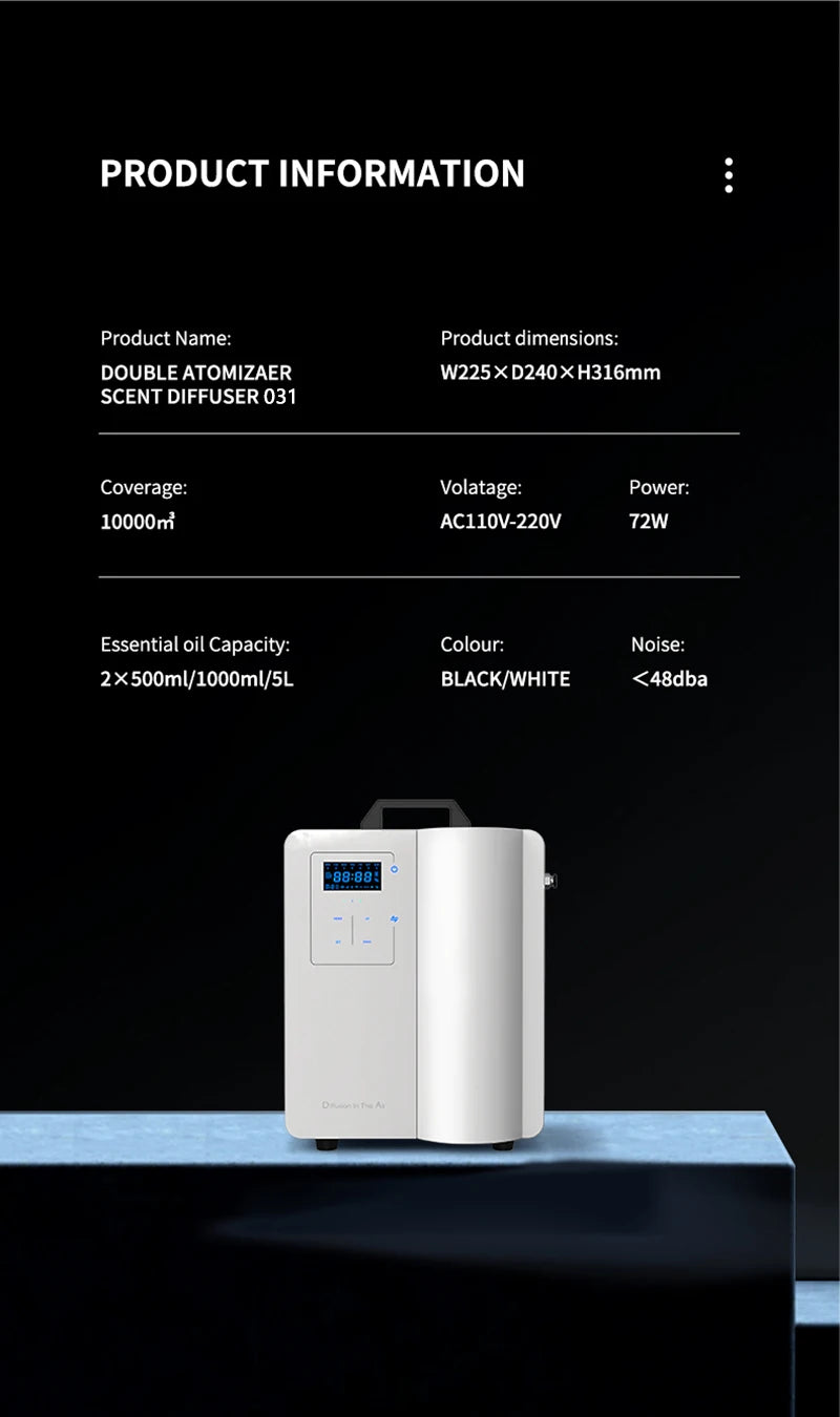 NAMSTE 10000m³ Essential oil Fragrance Diffuser Smart Timing Aroma Diffuser Scent Home Hotel HVAC Electric Air Freshener