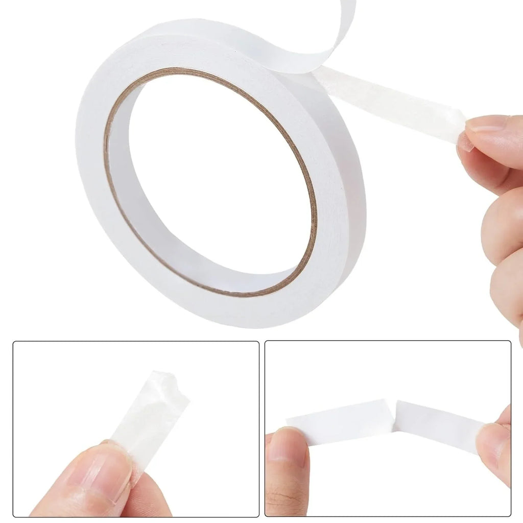 1/4" 2 rolls of double-sided tape, card making, gift wrapping, office, school stationery, household items (width: 6mm)